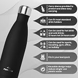 Nuactiv Stainless Steel Water Bottle 500ml Vacuum Insulated Leakproof view 4