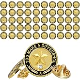 50 Pcs Employee of the Month Pins, Recognition Enamel Pin Bulk, Performance Reward Gift for Staff Team Volunteer - You Make a Difference Lapel Pin