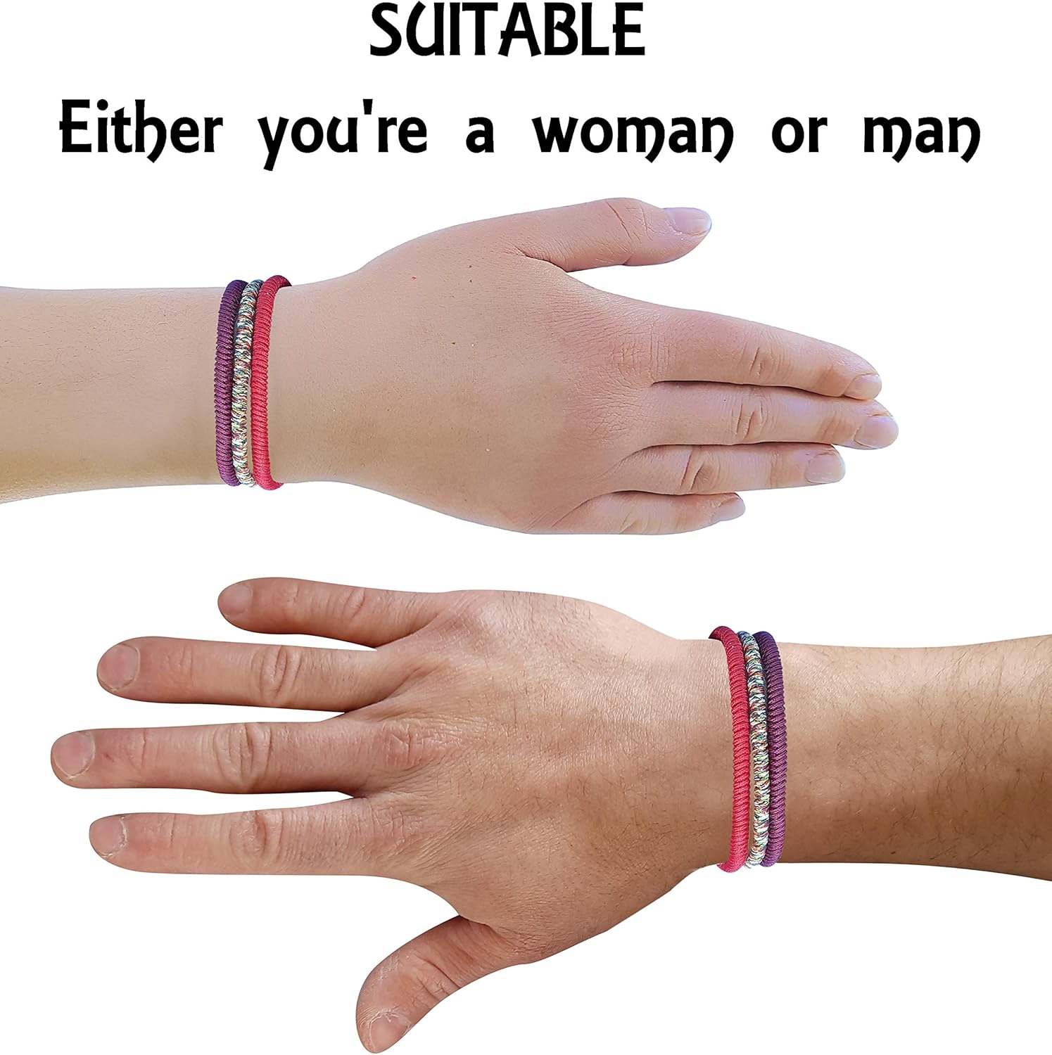LUCKY BUDDHIST Handmade Bracelets + Buddhist Gift! Tibetan Good Luck String Armbands. For Women Men Teens. Adjustable Size! Friendship present. Handcrafted rope wristbands. Red - Image 5