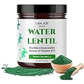 I Am Joy co. Water Lentil Protein Powder with Chlorella, Plant Based Vegan Duckweed, Rich in Natural B12 Vitamin, Non GMO, Gluten Free, Sugar Free, Sustainably Grown, 3.3 oz ( 93g) Jar