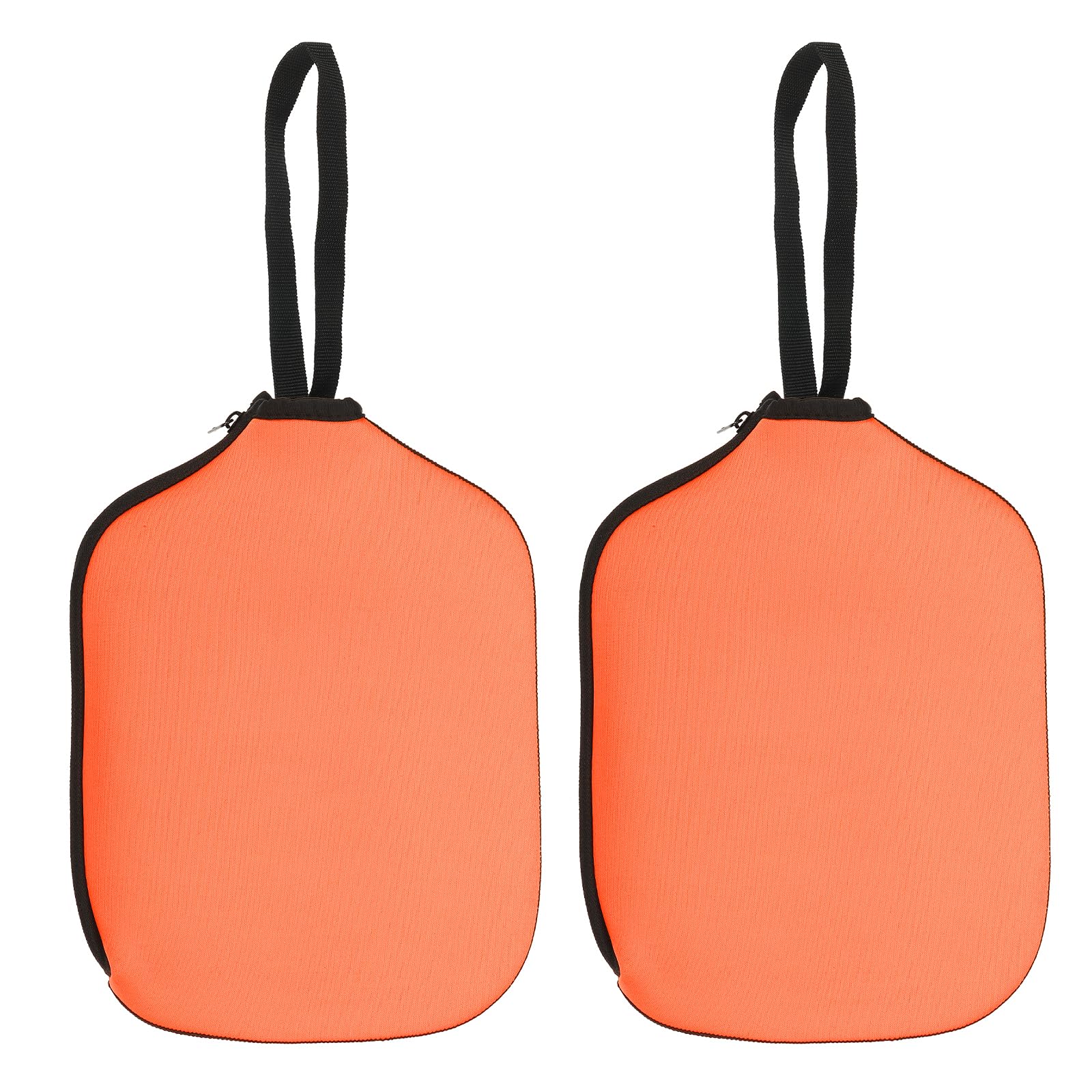 PATIKIL Pickleball Paddle Cover Universal 11.8x8.6 Inch, 2 Pack Neoprene Pickleball Racket Sleeve Paddle Storage Bag with Carrying Strap for Pickleball Paddles,Orange