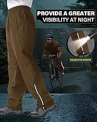 iCreek Men's Packable Rain Pants Waterproof