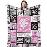 Pozevan Granddaughter Gifts from Grandma Grandpa, Granddaughter Gifts, Gifts for Granddaughter, Great Granddaughter Gifts, Granddaughter Graduation Birthday Blanket Gifts - 60 X 50 inches