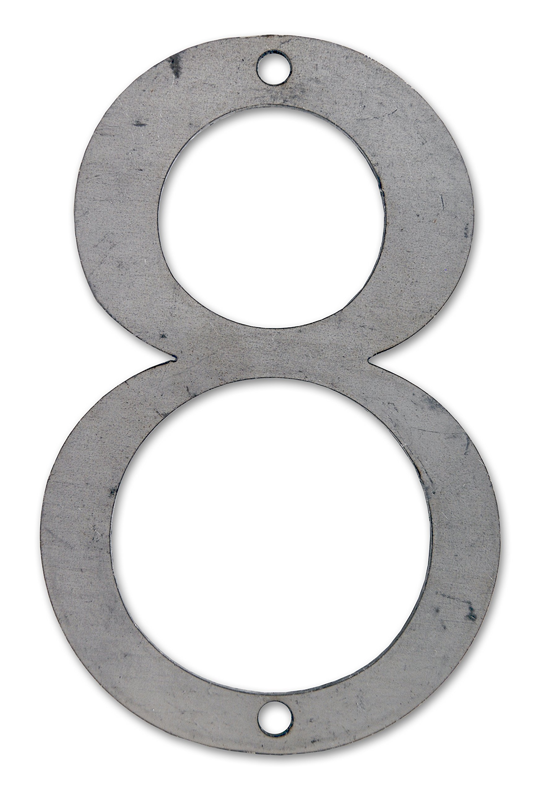 Chapuis 8 Arial Font, Steel Grey, 6 cm cpap8 Number