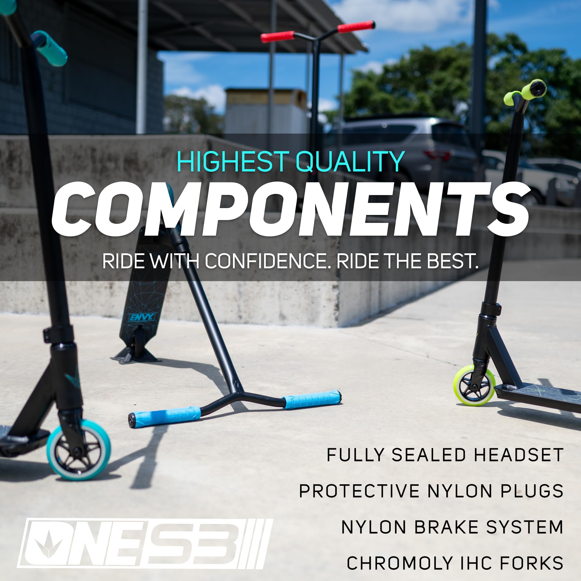 Envy Scooters ONE S3 Stunt Scooter - Trick Scooters for Kids 6-12 Years - Beginner Freestyle Scooter