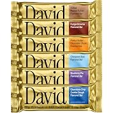 David Variety Pack Protein Bars | 28g Protein | 6 Pack | 0g Sugar | Low Carb &amp; Gluten Free High Protein Bars | High Protein Snack Bars for Post Workout, Travel &amp; On-the-Go Snacking