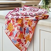 RECYCO Waffle Kitchen Towel Set of 2 - Quick Dry Microfiber Sustainable Dish Towels - Absorbent Reusable Cleaning Tea Towels - Lightweight Hand Towels,16”x 28”, Blossom Brilliance Pink