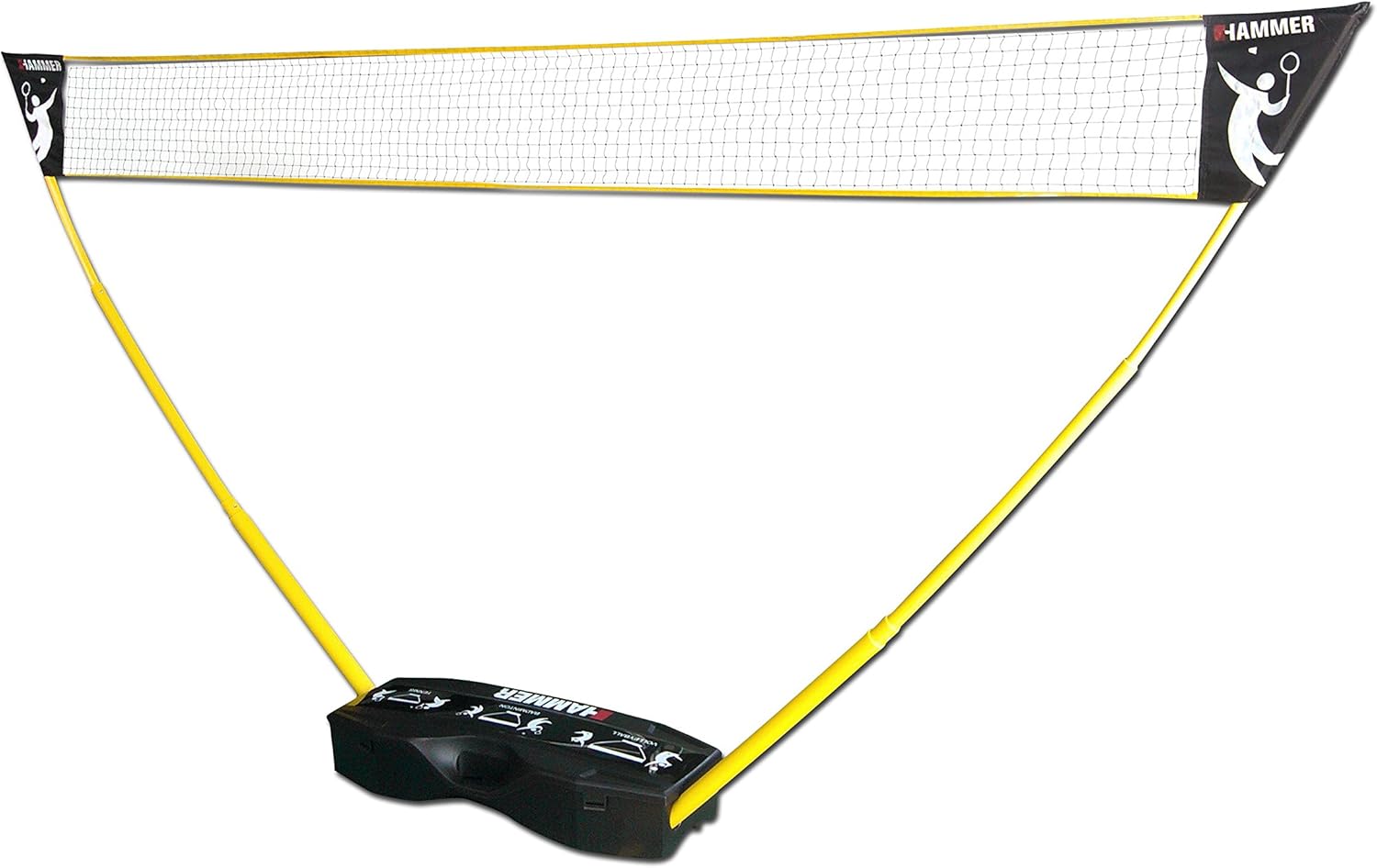Hammer 2021-3-in-1 Net Set for Volleyball Badminton and Tennis, yellow|red|beige|black - Image 5