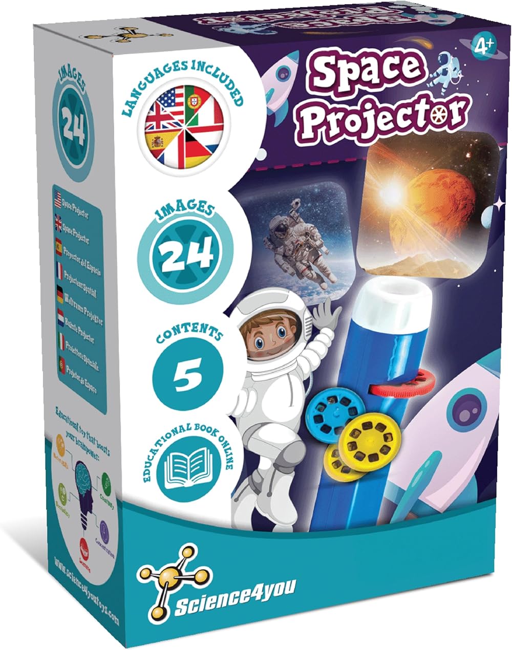 Science4you Space Torch Planetarium Projector Educational Toy for Kids