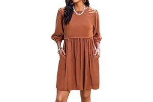 AI'MAGE Womens Swimsuit Cover Ups 3/4 Sleeve Bathing Suit Cover Up Beach Dress Bikini Coverups Vacation Babydoll Dress