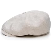 Sterkowski Model Shelby | 100% Linen Newsboy Cap for Men and Women | Airy Vintage Style Paperboy Cap