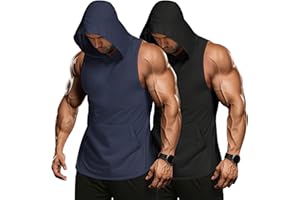 COOFANDY Men's 3 Pack Quick Dry Workout Tank Top Gym Muscle Tee Fitness Bodybuilding Sleeveless T Shirt