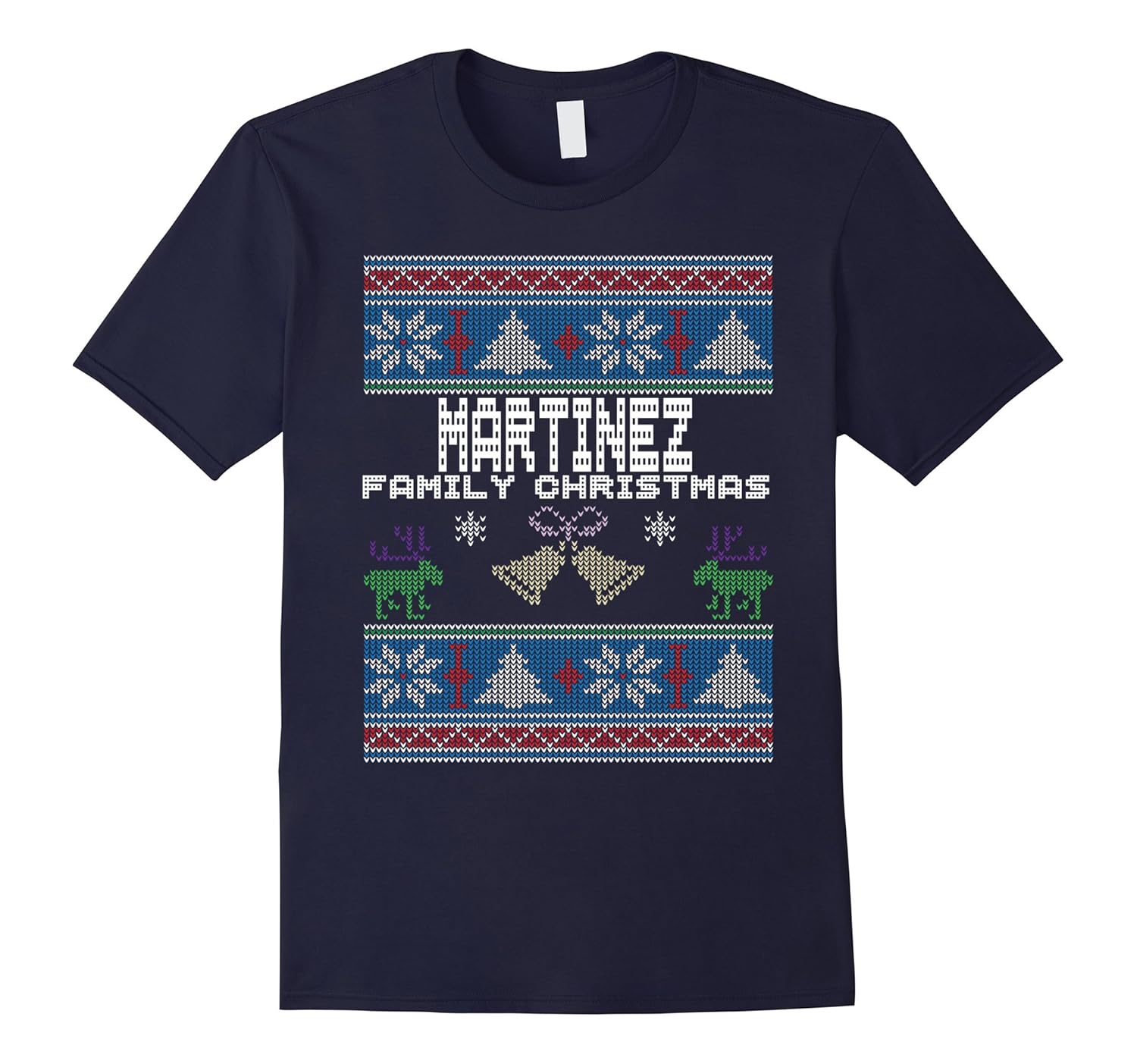 Ugly Martinez Christmas Family Vacation Tshirt-Rose