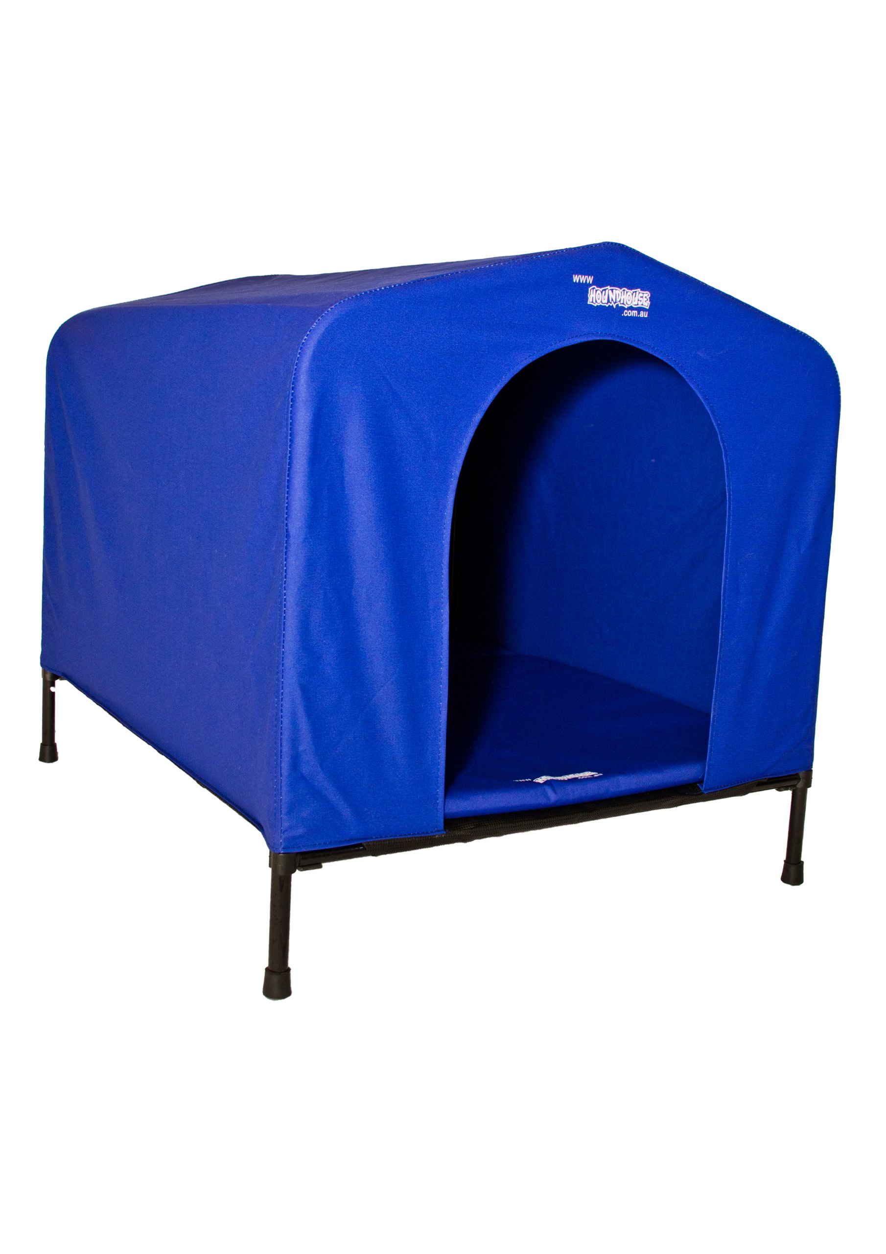 HoundHouse Kennel Dog House, Large, 84 x 73 x 80 cm, Blue