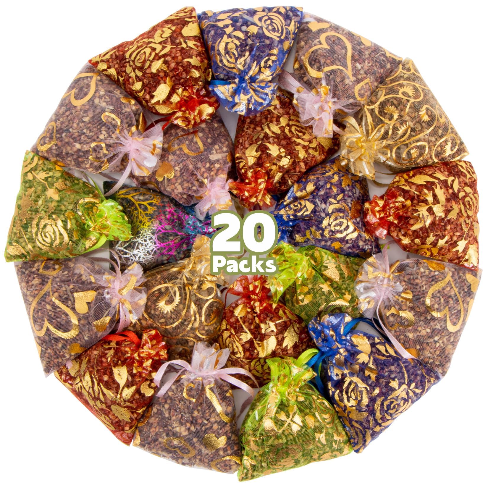 Photo 1 of MAQIHAN Sachets for Drawers and Closets - 20 Packs Smell Fresh Scents,Olores para La Casa,Hanging Scented Bags for Home Fragrance Products,Under The Pillow,Wedding,Christmas,2.36x3.15IN