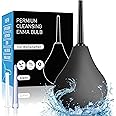 Anal Douche Bottles Kit Reusable - Bulb,Enema Douche with 3 Nozzle, Reusable Anal Cleaner Enema Bulb for Colon Cleansing, Constipation, for Men Women,224ml（Black）