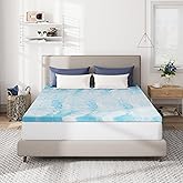 CH Charme House 3 Inch Memory Foam Mattress Topper Full Size, Gel Infused Memory Foam Bed Topper for Back Pain Relief, Cooling Mattress Pad, CertiPUR-US Certified, 75×54"