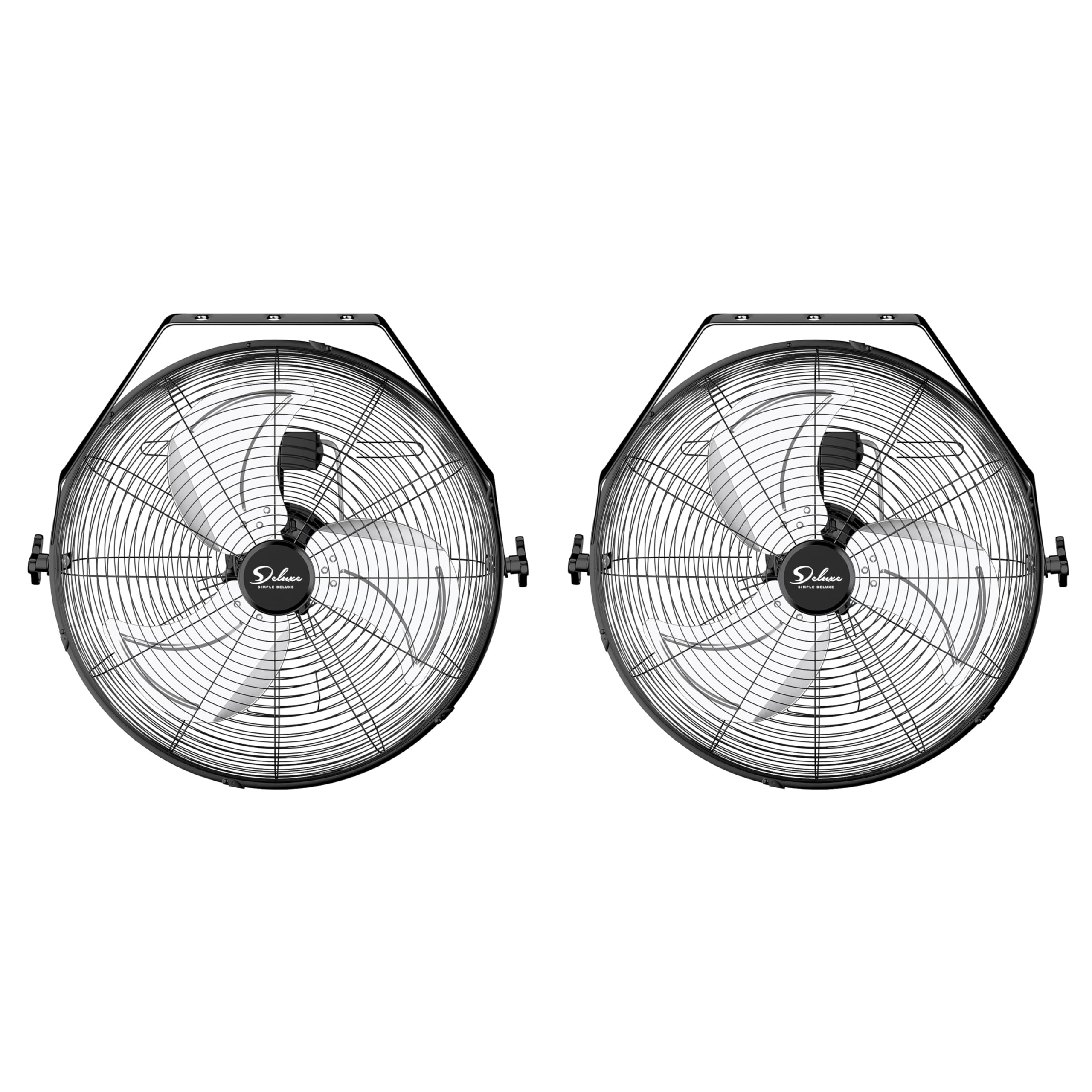 Simple Deluxe 20 Inch High Velocity 3 Speed, Black Wall-Mount Fan Image