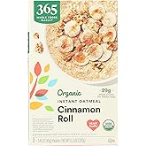 365 by Whole Foods Market, Organic Instant Oatmeal, Cinnamon Roll Flavor, 11.3 Ounce