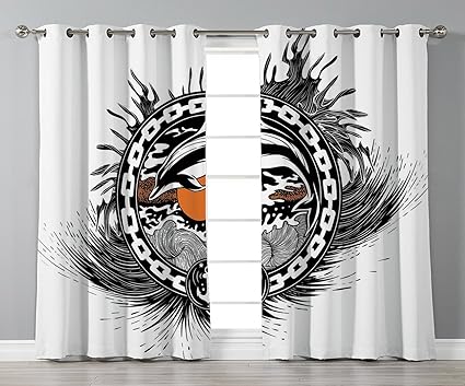 Amazon Com Iprint Stylish Window Curtains Dolphin Nautical Themed