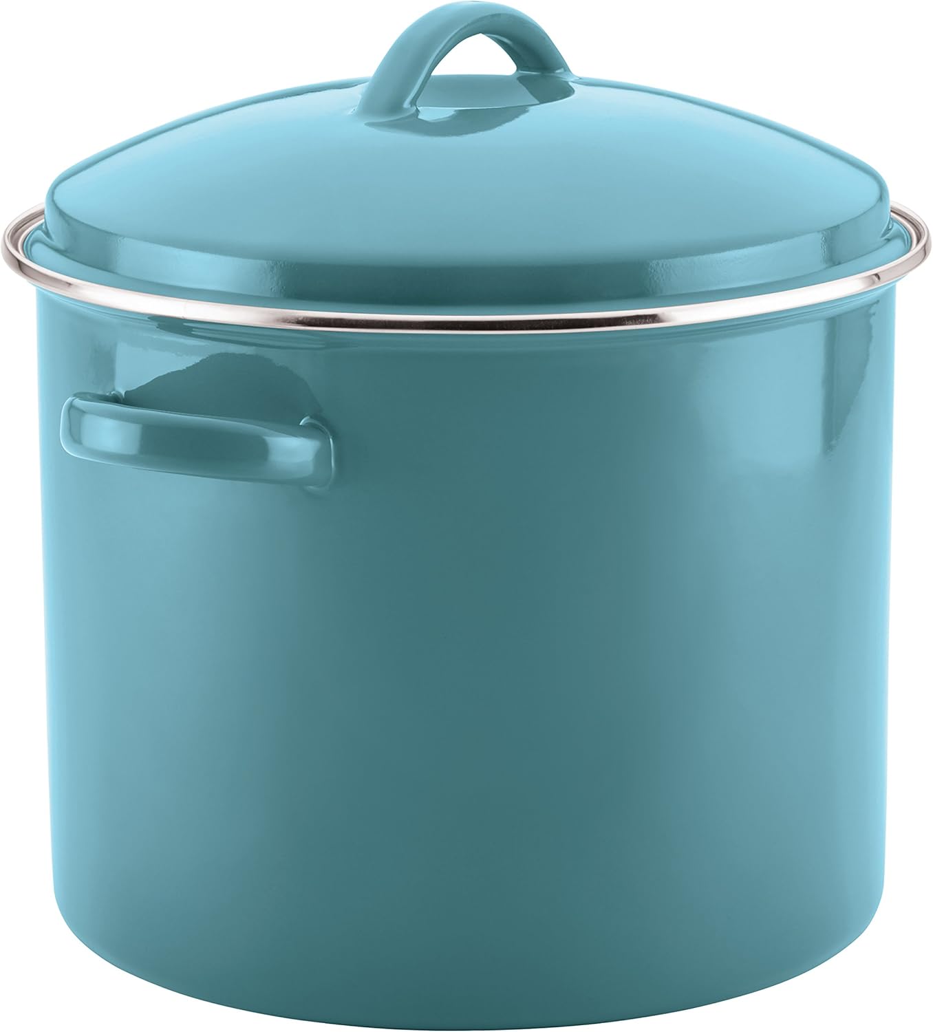 Farberware Enamel on Steel Stock Pot/Stockpot with Lid - 16 Quart, Blue: Kitchen & Dining