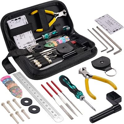 POGOLAB 31Pcs Guitar Maintenance Tool Kit with Carrying Bag