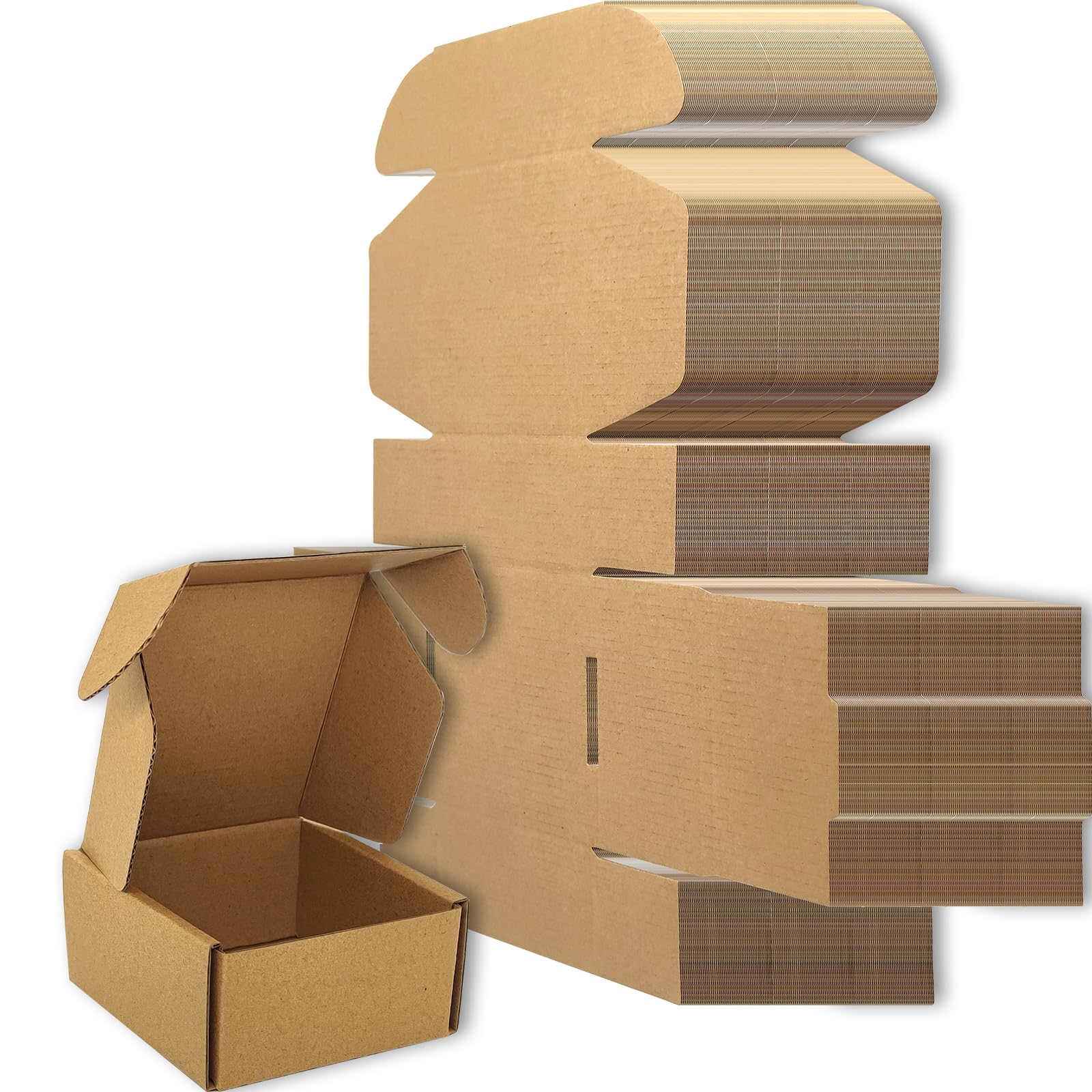 Photo 1 of Lmuze 4x4x2 inches Small Shipping Boxes Set of 100 - Brown Mailer Corrugated Cardboard Boxes for Shipping Packaging Mailing Products
