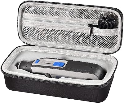 Case Compatible with Dremel Lite 7760 N/10 4V Li-Ion/ PawControl 7760-PET Dog Cordless Rotary Tool Multi-Purpose Kit, Zipper Mesh Pocket Storage Holder for USB Charging Accessory Changes (black)