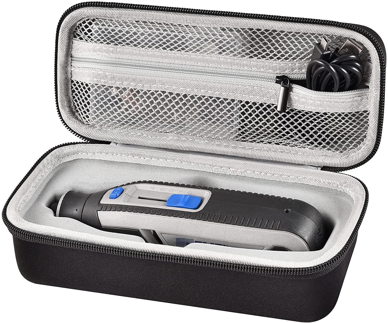 Photo 1 of ***CASE ONLY DOES NOT COME WITH PICTURED ITEMS*** Case Compatible with Dremel Lite 7760 N/10 4V Li-Ion/PawControl 7760-PET Dog Cordless Rotary Tool Multi-Purpose Kit, Zipper Mesh Pocket Storage Holder for USB Charging Accessory Changes (Bag Only)