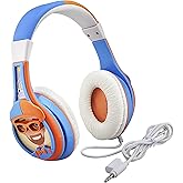eKids Blippi Kids Headphones with 3.5mm Jack, Wired Headphones with Adjustable Headband and Volume Control, Earphones for School, Home, or Travel (Blippi)