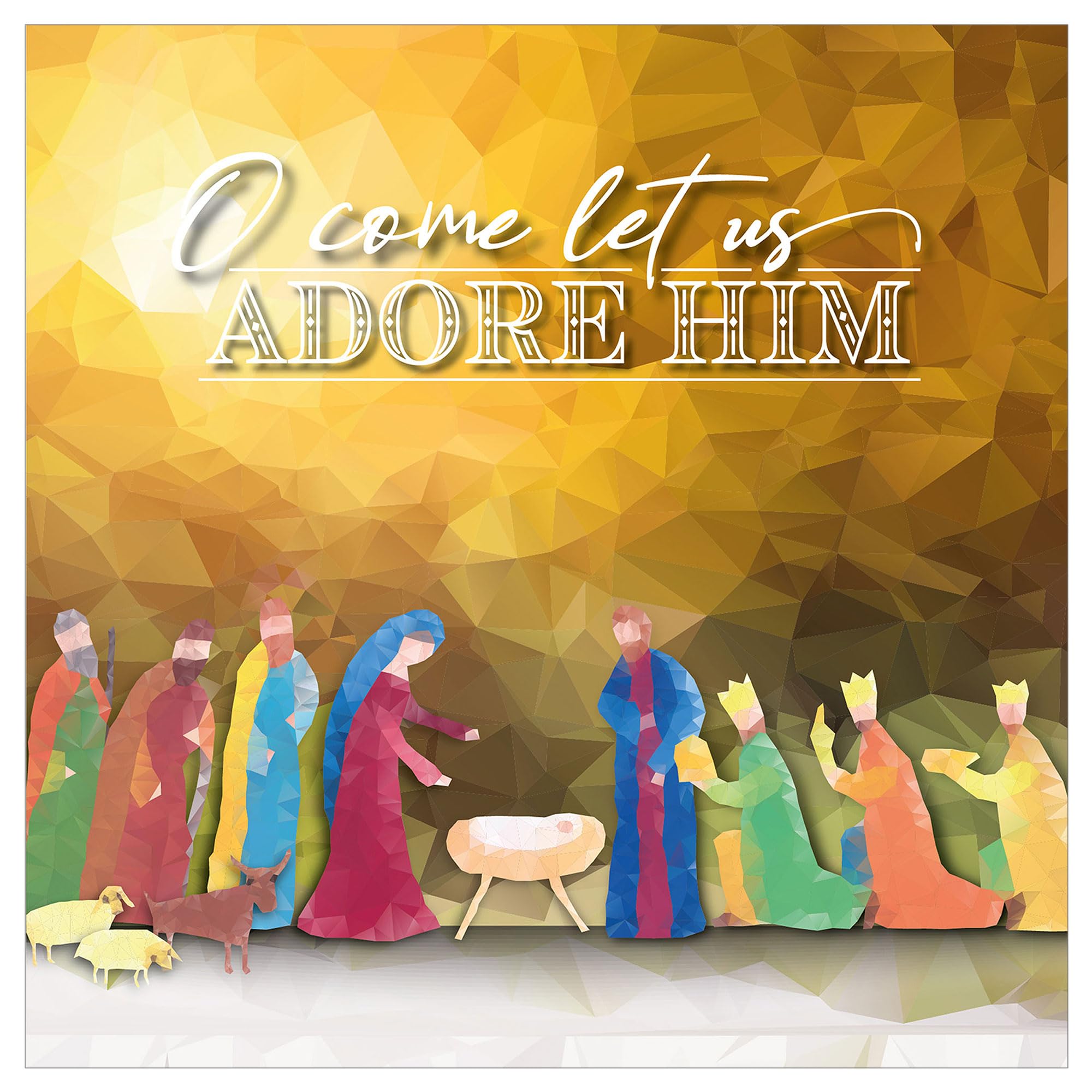 Christian Christmas cards, pack of 10 - Nativity, with Bible verse 2 Corinthians 9:15 inside these religious Christmas cards, by Just Cards Direct