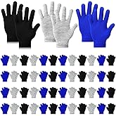 Handepo 50 Pairs Kids Winter Gloves Bulk Stretchy Full Finger Knitted Gloves Winter Warm for Boys Girls