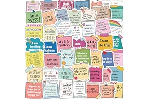 50pcs Self Affirmation Stickers, Fun Motivational Text Sticker Pack, Suitable for Cups, Laptops, Diaries, Suitcases, Vinyl Wa