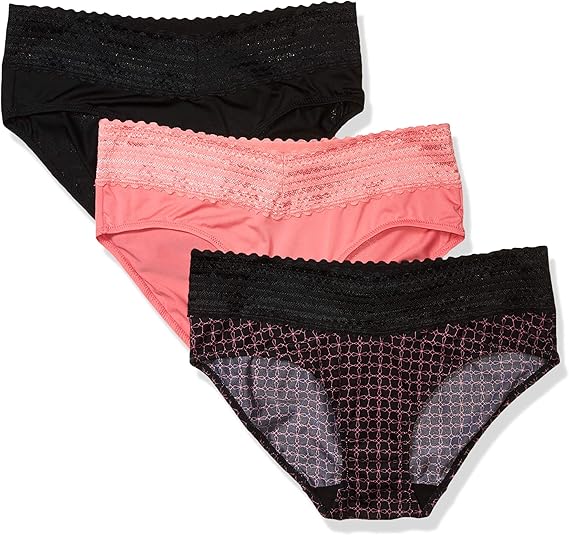 Panties WARNER'S WOMEN'S LACE HIPSTER UNDERWEAR SIZE 5 SMALL 4 PACK NEW