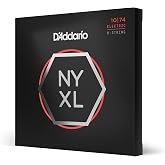 D'Addario NYXL1074 Electric Guitar Strings, 8-String 10-74 | NYXL electric guitar strings deliver enhanced tuning stability, greater strength, dynamic range, and bright tone.