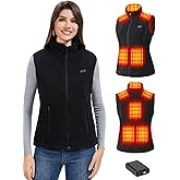 Zylyva Heated Vest Women with 18400mAh 7.4V Battery，Fuzzy Fleece Warming Vest with Pockets, Washable Electric Vests
