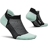 Feetures Elite Max Cushion No Show Tab Ankle Socks - Sport Sock with Targeted Compression