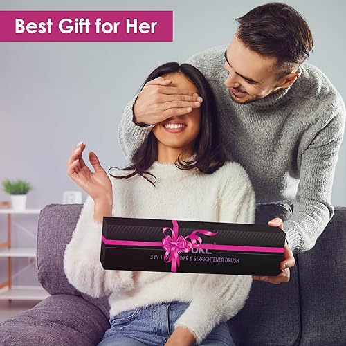 APOKE in Hair Dryer Brush Professional 1200W Powerful Ceramic  Tourmaline Heat/2 Speed Settings One Step