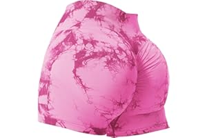 VOYJOY Women Workout Shorts 3.6" Scrunch Butt Lifting Gym Shorts Seamless Yoga Biker Shorts