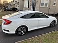 Ziwen 2X Sport Style Gloss Black Quarter Window Scoops Louvers For Honda Civic Sedan 2016 2017 2018 2019 2020 2021 - Online Marketplace