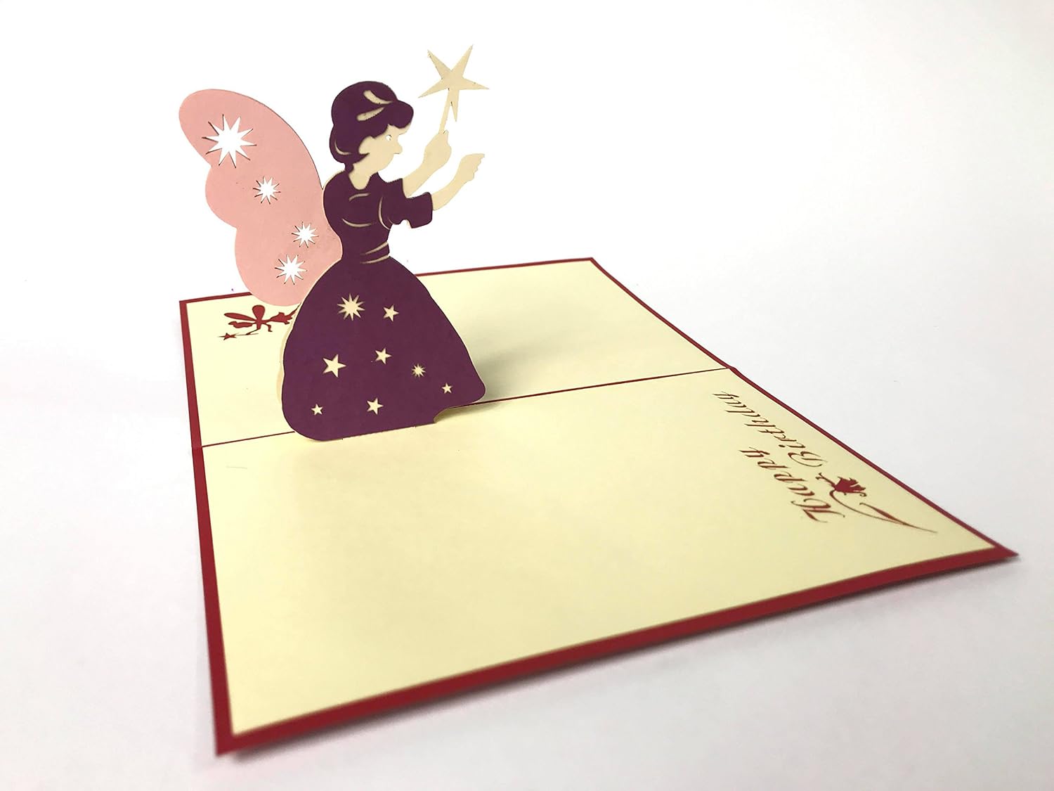 Marraine Fee Danniversaire Carte De Vœux 3d Pop Up Anniversaire Bebe Joyeux Anniversaire Pour La Fete De Paques Thank You Saint Valentin Mariage Kirigami Papier Craft Cartes Postales Hogar Y Cocina Tarjetas De