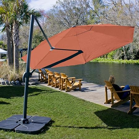 Amazon Com Coolaroo Cantilever Umbrella Freestanding Patio