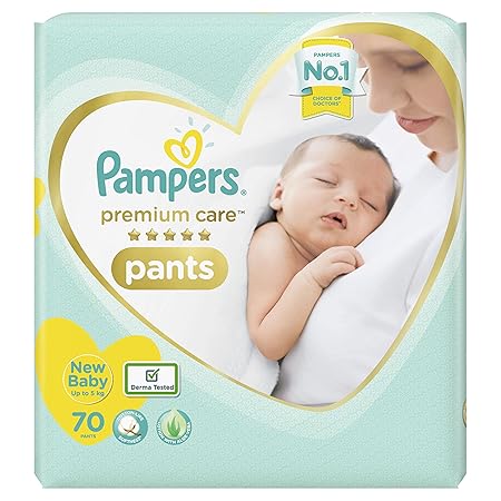 Pampers Premium Care New Born Diapers (70 Count)