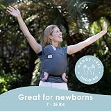 Sleepy Wrap Baby Carrier Grey Newborn to Toddler 7-35 lbs Machine Washable view 3