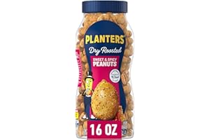 PLANTERS Sweet and Spicy Peanuts, Party Snacks, Plant-Based Protein, After School Snack, Quick Snacks for Adults, Sweet and S