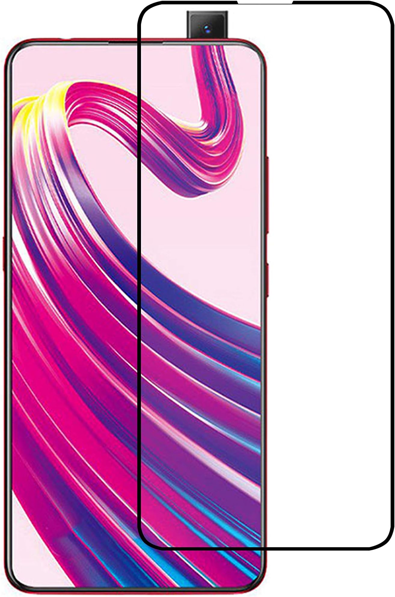 XunEda Vivo V15 Pro 6.39" Screen Protector, Full Coverage 0.3mm 9H Hardness Tempered Screen Tempered Glass Protector for Vivo V15 Pro Smartphone(Black-1 Pack)