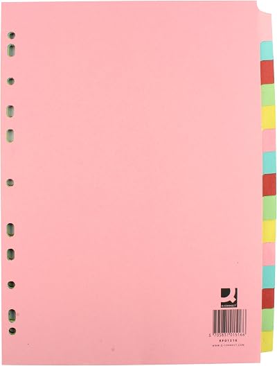 Q-Connect A4 15 Part Subject Divider KF01516 Multicolor
