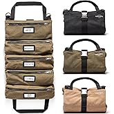 Official Legacy Tool Roll Bag - Easy to Carry 5-Pocket Roll Up Tool Bag - Durable Canvas, Rust-Proof YKK Zippers, Secure Buckle - A Loving Gift for Dads, Mechanics, Electricians & Hobbyists| ArmyGreen