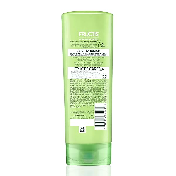 GARNIER HAIR CARE FRUCTIS TRIPLE NUTRITION CURL NOURISH CONDITIONER, 12 FLU