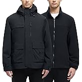 YGREYG Men's 3 in 1 Waterproof Winter Jackets Ski Warm Snow Rain Coat Puffer Liner Hood Windbreaker